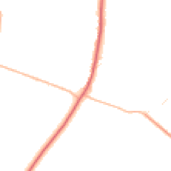 Daytime road noise heatmap for DT10 2AY