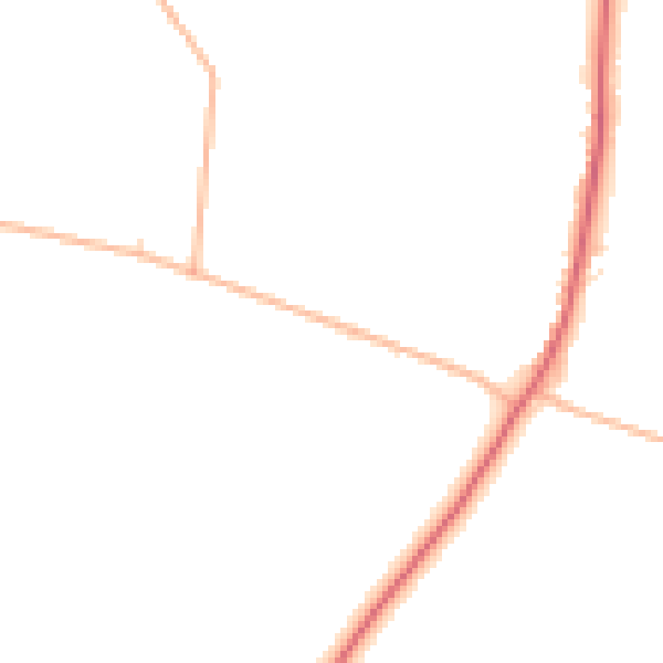 Daytime road noise heatmap for DT10 2BB