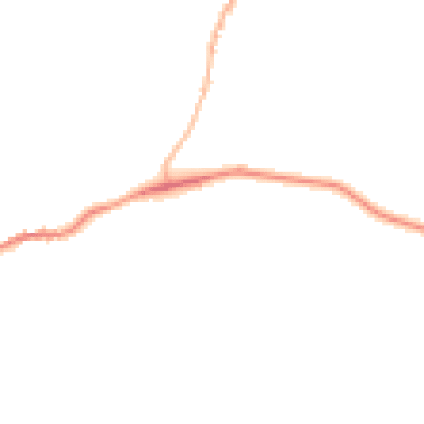 Night-time road noise heatmap for DT10 2BT