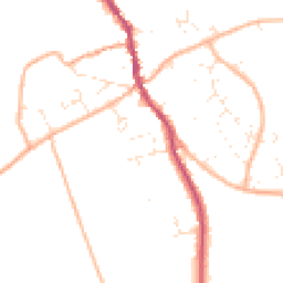 Daytime road noise heatmap for DT10 2PW