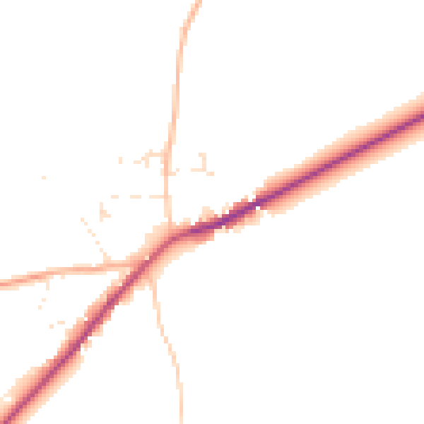 Daytime road noise heatmap for DT11 0AF