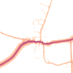 Daytime road noise heatmap for DT11 0JY