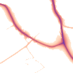 Daytime road noise heatmap for DT11 0QB