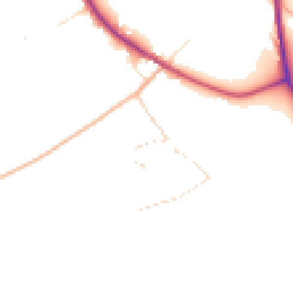 Daytime road noise heatmap for DT11 0QH