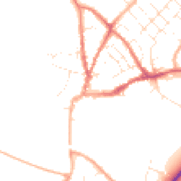 Daytime road noise heatmap for DT11 7AF