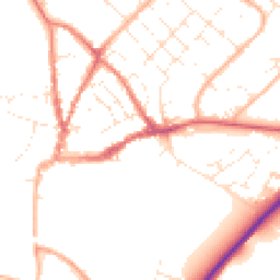 Daytime road noise heatmap for DT11 7DU
