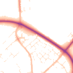 Daytime road noise heatmap for DT11 7FT