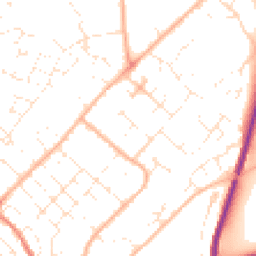 Daytime road noise heatmap for DT11 7NG