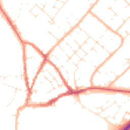 Daytime road noise heatmap for DT11 7RL