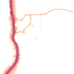 Daytime road noise heatmap for DT11 8NE