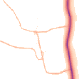 Daytime road noise heatmap for DT11 8QF
