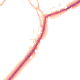 Daytime road noise heatmap for DT11 8TX