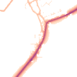 Daytime road noise heatmap for DT11 8UA