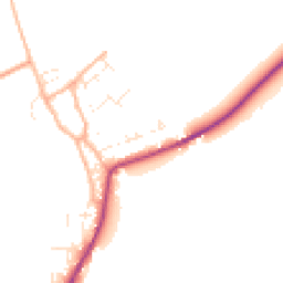 Daytime road noise heatmap for DT11 8UJ