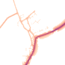 Daytime road noise heatmap for DT11 8UQ