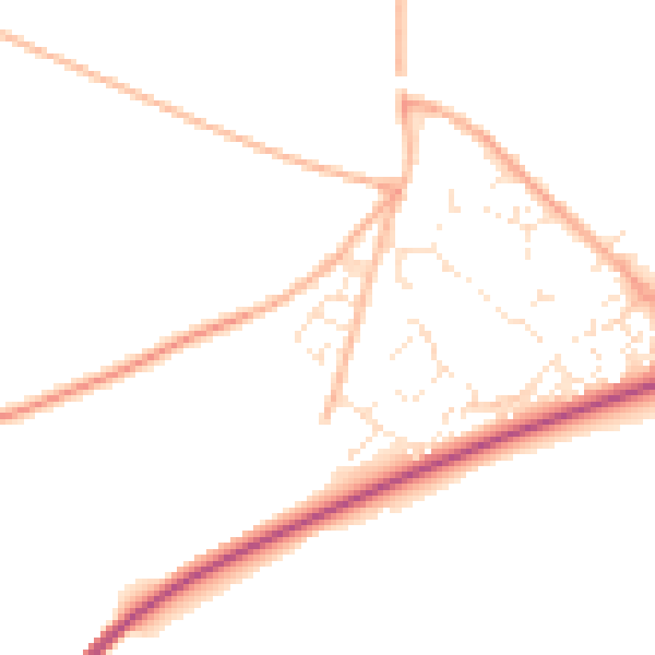Daytime road noise heatmap for DT11 9FN