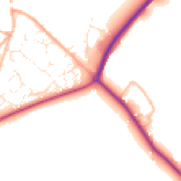 Daytime road noise heatmap for DT11 9FR