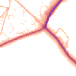 Daytime road noise heatmap for DT11 9FS