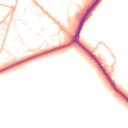 Daytime road noise heatmap for DT11 9FU