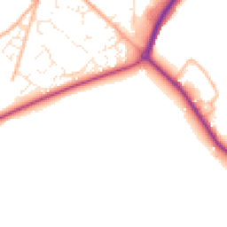 Daytime road noise heatmap for DT11 9GA