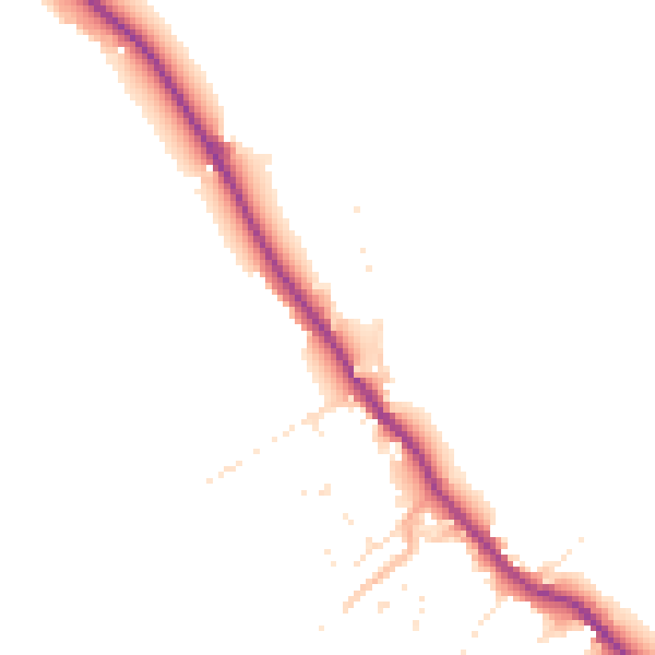Daytime road noise heatmap for DT11 9LG