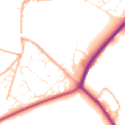 Daytime road noise heatmap for DT11 9LU