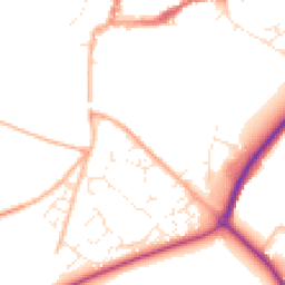 Daytime road noise heatmap for DT11 9LW