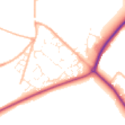 Daytime road noise heatmap for DT11 9LX