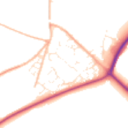 Daytime road noise heatmap for DT11 9LY