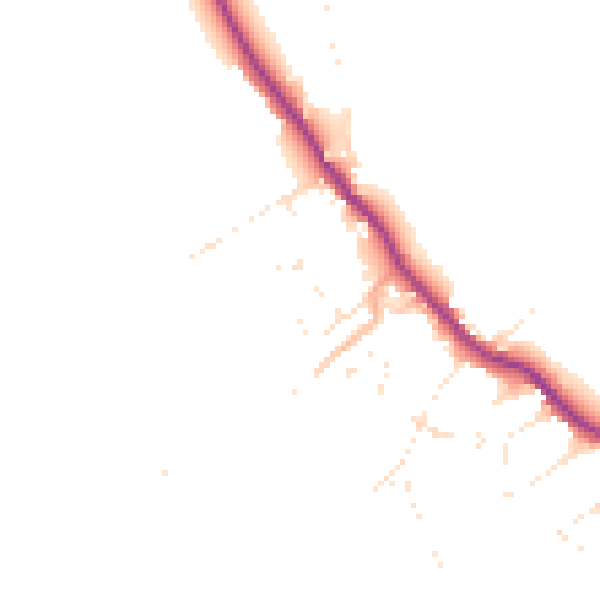 Daytime road noise heatmap for DT11 9PL