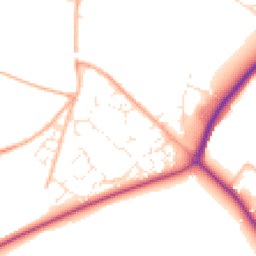 Daytime road noise heatmap for DT11 9PP