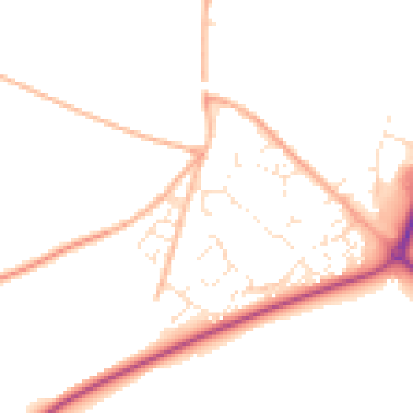 Daytime road noise heatmap for DT11 9PR