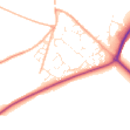 Daytime road noise heatmap for DT11 9QH