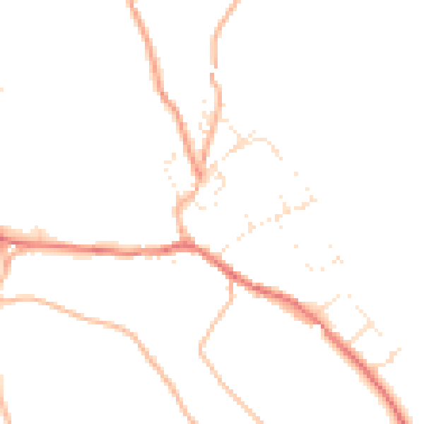 Daytime road noise heatmap for DT2 0AD