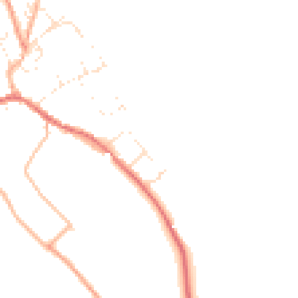 Daytime road noise heatmap for DT2 0BU