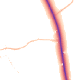 Daytime road noise heatmap for DT2 0NA