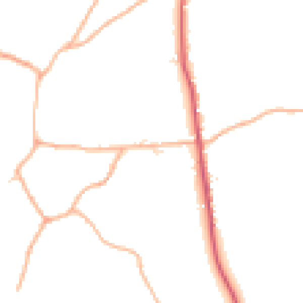 Daytime road noise heatmap for DT2 7BY
