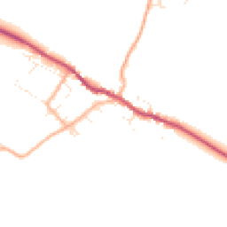 Daytime road noise heatmap for DT2 8EW
