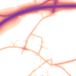 Daytime road noise heatmap for DT2 8FS