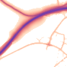 Daytime road noise heatmap for DT2 8GE