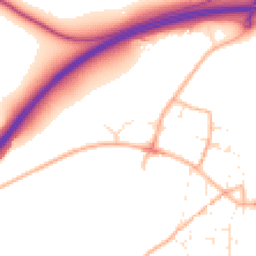 Daytime road noise heatmap for DT2 8GF