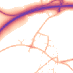 Daytime road noise heatmap for DT2 8GY