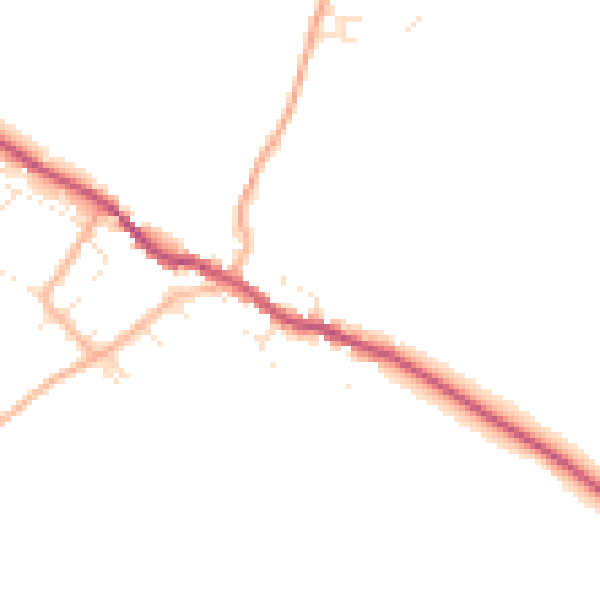 Daytime road noise heatmap for DT2 8HD