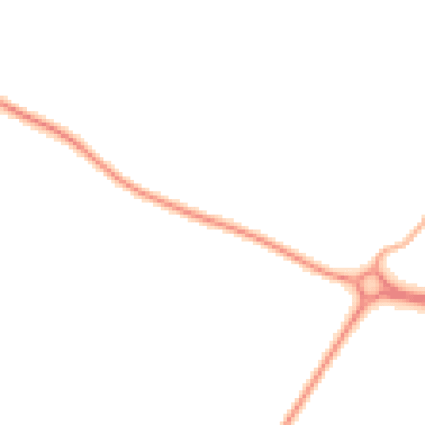 Night-time road noise heatmap for DT2 8LZ