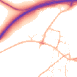 Daytime road noise heatmap for DT2 8RR