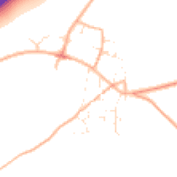 Daytime road noise heatmap for DT2 8RZ