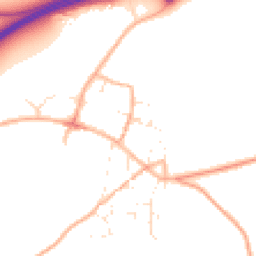 Daytime road noise heatmap for DT2 8SQ