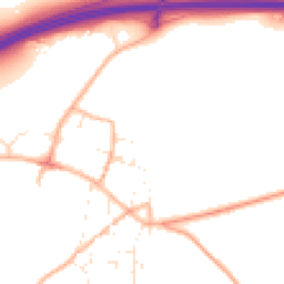 Daytime road noise heatmap for DT2 8TH
