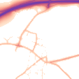 Daytime road noise heatmap for DT2 8TL