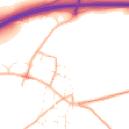 Daytime road noise heatmap for DT2 8UG